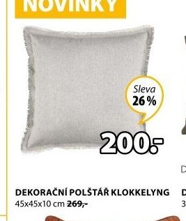 Dekorační polštář KLOKKELYNG