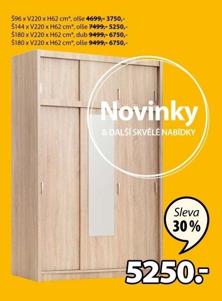 Šatní skříň (různé rozměry)