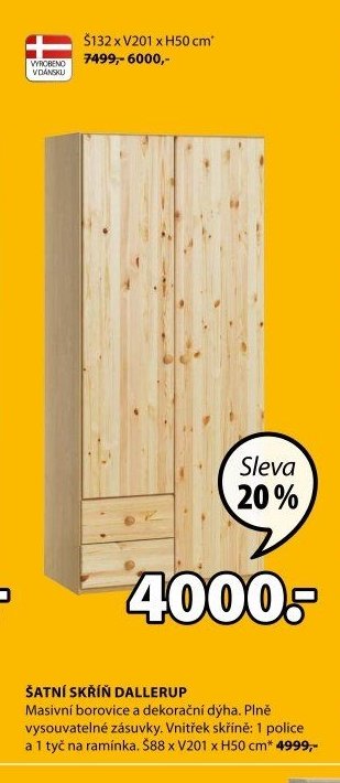 Šatní skříň DALLERUP