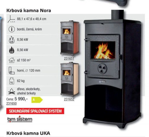 Krbová kamna Nora