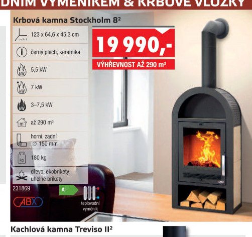 Krbová kamna Stockholm 8
