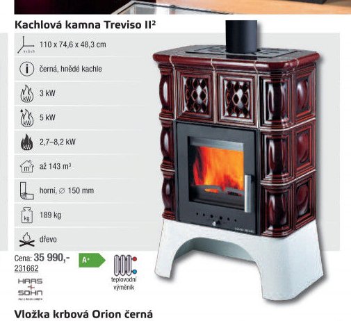 Kachlová kamna Treviso II