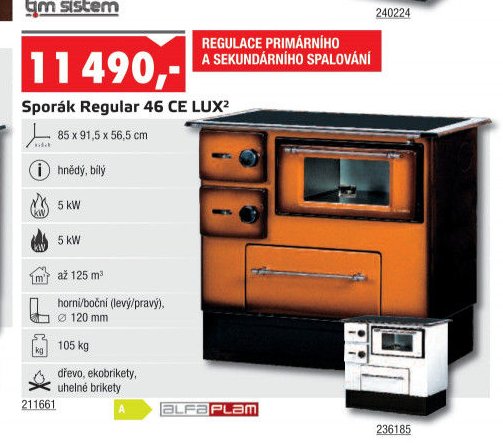 Sporák Regular 46 CE LUX