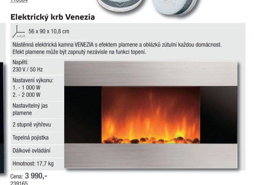 Elektrický krb Venezia