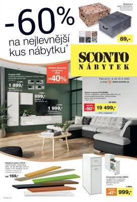 akční leták Sconto nábytek 21.8.2020-10.9.2020