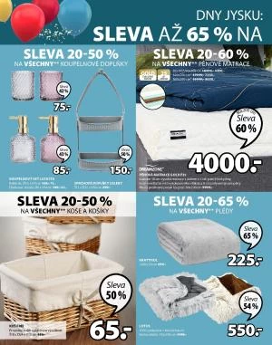 akční leták Jysk 27.8.2020-9.9.2020