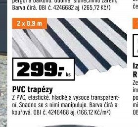 PVC trapézy