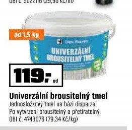 Univerzální brousitelný tmel