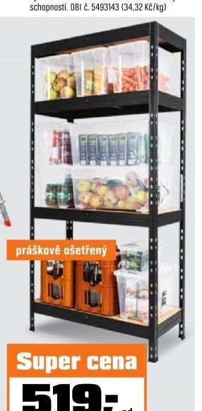 Kovový zásuvný regál na těžká břemena S