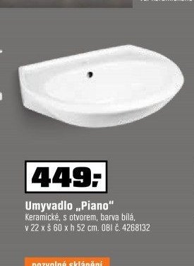 Umyvadlo „Piano“
