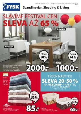 akční leták Jysk 10.9.2020-23.9.2020