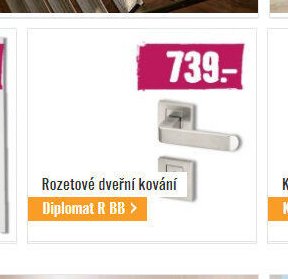 Rozetové dveřní kování Diplomat R BB