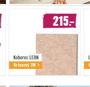 Koberec LEON Krémový 3M