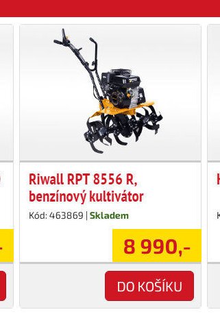 Riwall RPT 8556 R, benzínový kultivátor