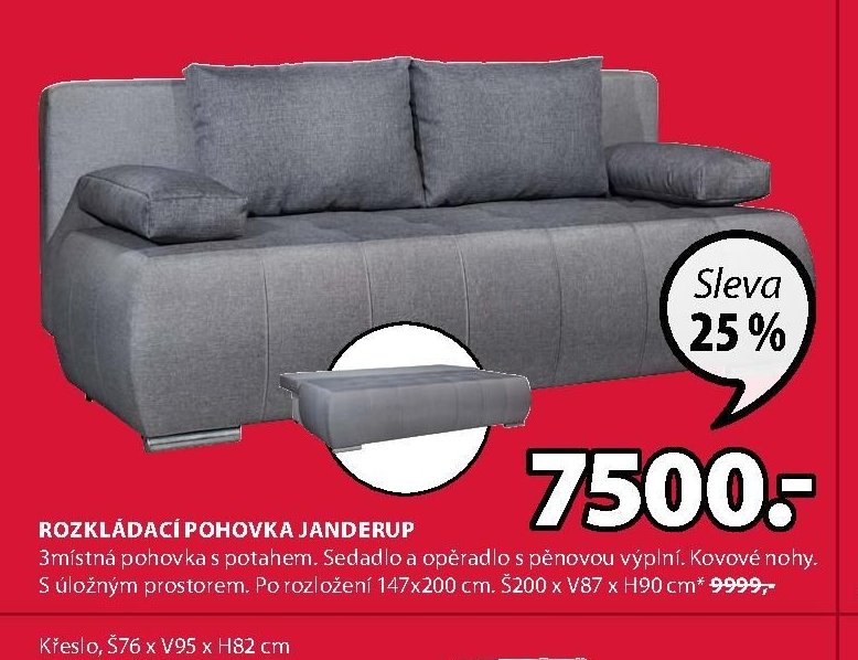 ROZKLÁDACÍ POHOVKA JANDERUP