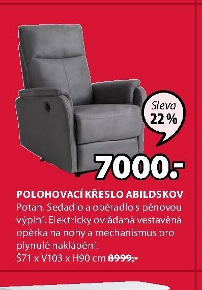 POLOHOVACÍ KŘESLO ABILDSKOV