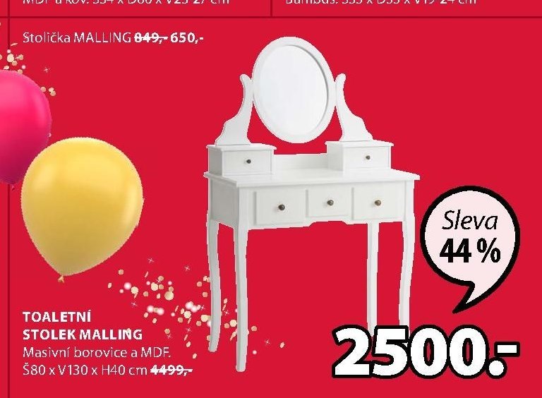 Toaletní stolek MALLING