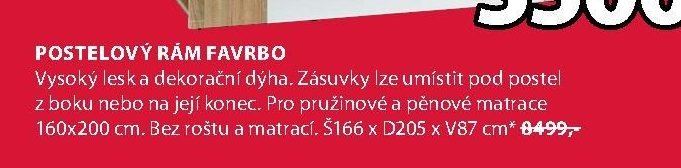 POSTELOVÝ RÁM FAVRBO