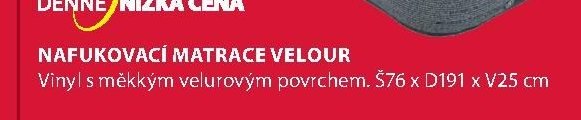 NAFUKOVACÍ MATRACE VELOUR