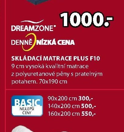 Skládací matrace PLUS F10