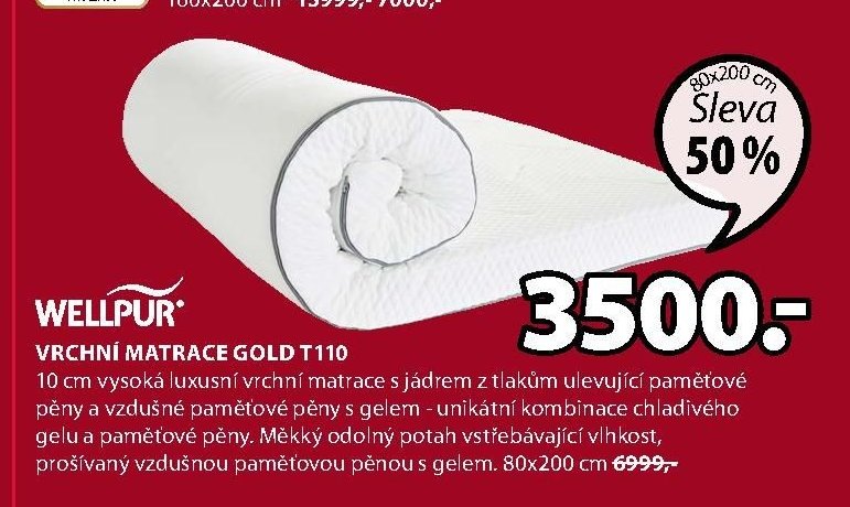 Vrchní matrace GOLD T110