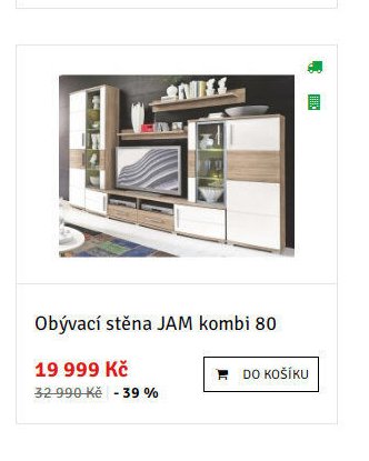 Obývací stěna JAM kombi 80
