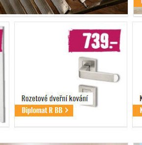 Rozetové dveřní kování Diplomat R BB