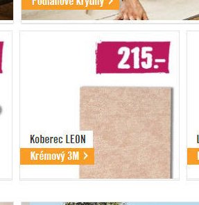 Koberec LEON Krémový 3M