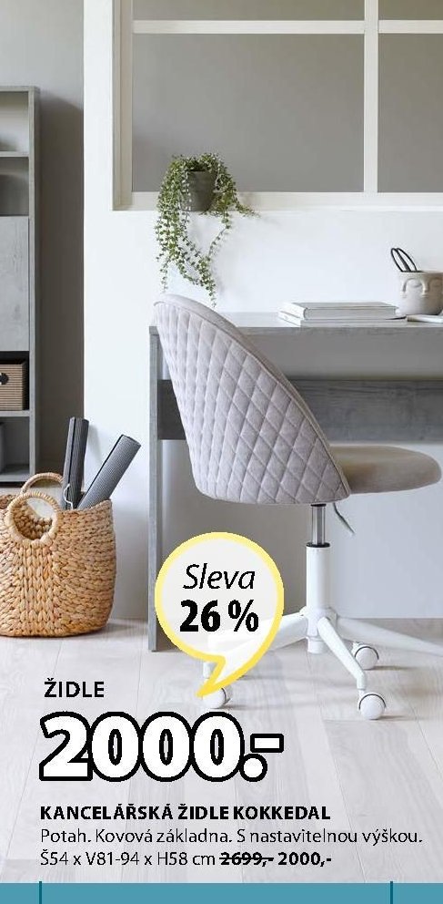 KANCELÁŘSKÁ ŽIDLE KOKKEDAL