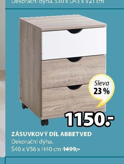 ZÁSUVKOVÝ DÍL ABBETVED