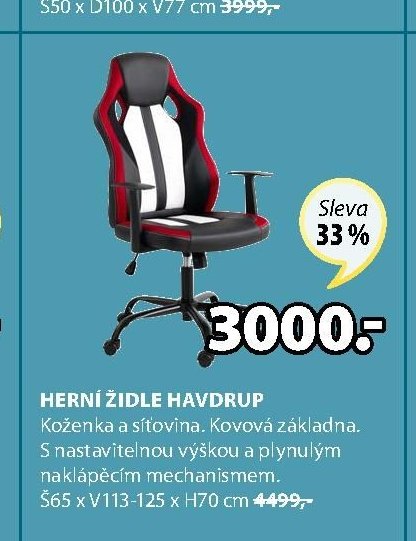 HERNÍ ŽIDLE HAVDRUP