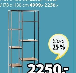 Regál TRAPPEDAL Š70 x V109 x H30 cm