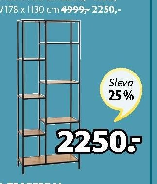 Regál TRAPPEDAL Š64 x V178 x H30 cm