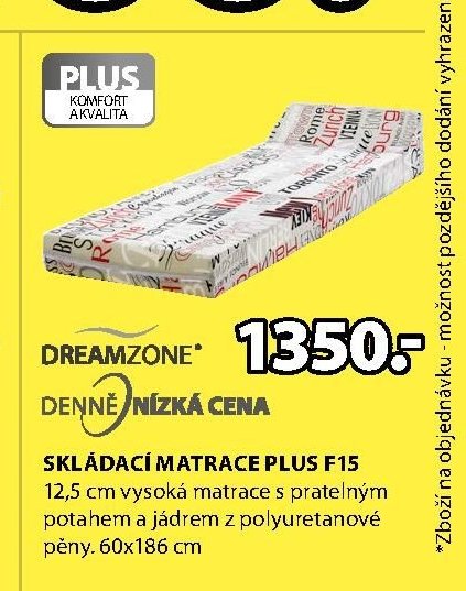 SKLÁDACÍ MATRACE PLUS F15