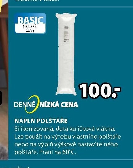 Náplň polštáře