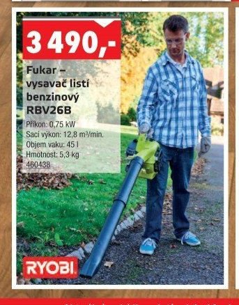 Fukar vysavač listí benzinový RBV26B