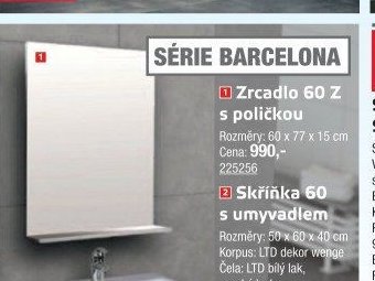 Zrcadlo 60 Z s poličkou