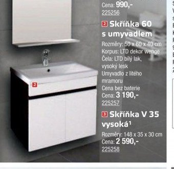 Skříňka 60 s umyvadlem