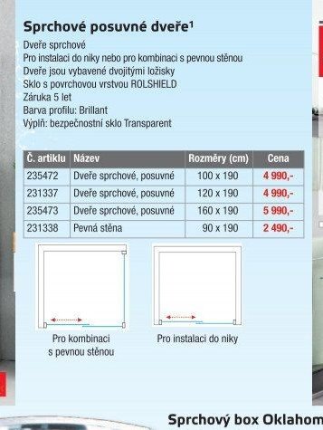 Sprchové posuvné dveře