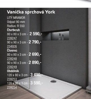 Vanička sprchová York