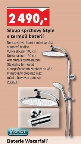 Sloup sprchový Style s termo3 baterií