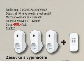 Zásuvky dálkově ovládané