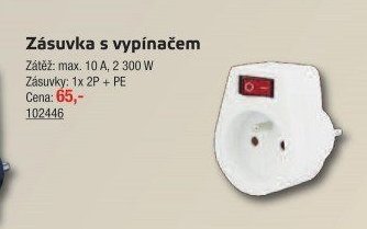 Zásuvka s vypínačem