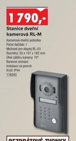 Stanice dveřní kamerová RL-M