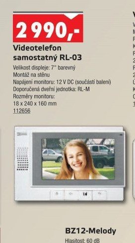 Videotelefon samostatný RL-03
