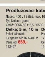 Prodlužovací kabel 5 m