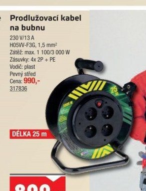 Prodlužovací kabel na bubnu