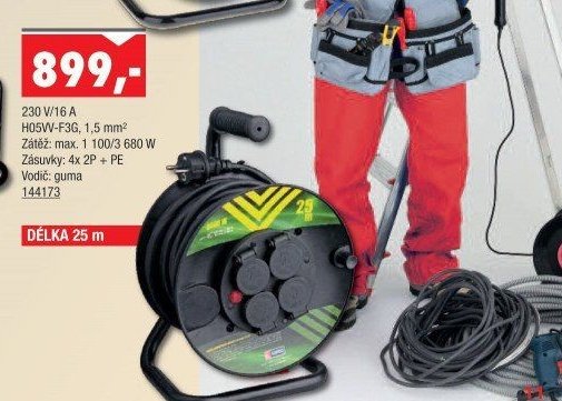 Prodlužovací kabel na bubnu 25m