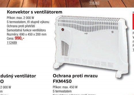 Konvektor s ventilátorem