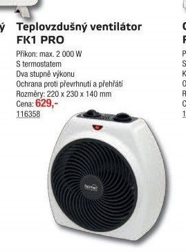 Teplovzdušný ventilátor FK1 PRO